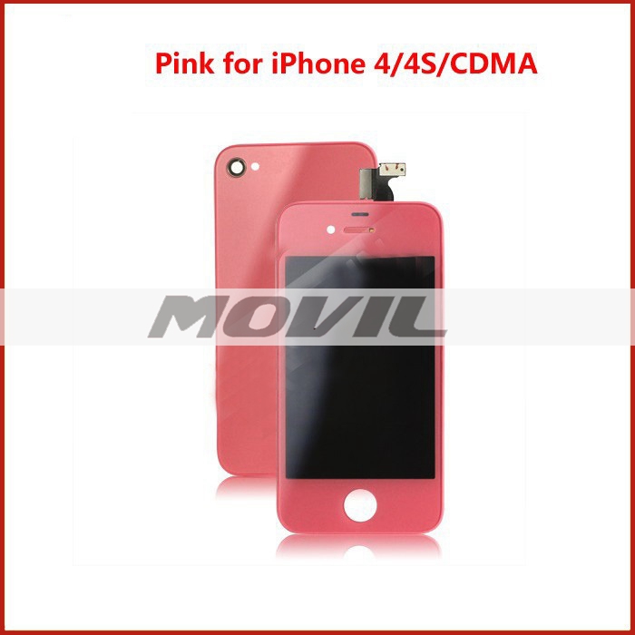Replacement Colorful LCD Display with Touch Screen Digitizer For iPhone 4 4G 4S pink